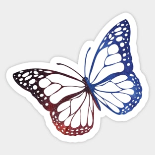 Red And Blue Butterfly Sticker